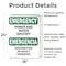Signmission Power And Water Shutoff, 18 in W x Rectangle, Vinyl Decal OS-2PACK-EM-D-1824-L-10344 - alternate 4